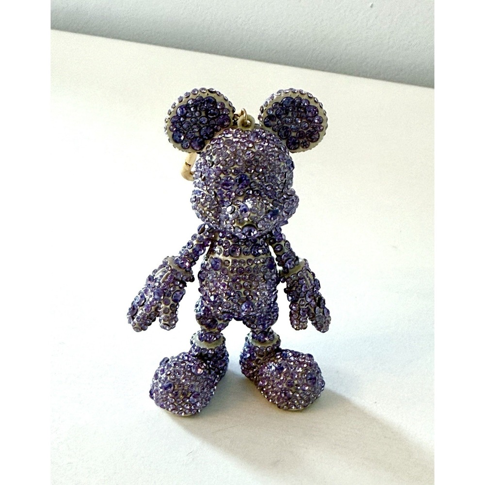 Disney x Baublebar Mickey Mouse Keychain Bag Charm - Purple Crystal Iridescent - Picture 4 of 6
